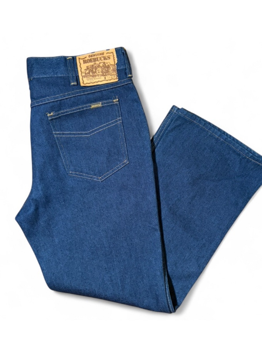 Vintage Sears Roebucks Dark Wash Bootcut Jeans USA 36x29 Denim